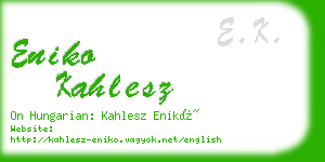 eniko kahlesz business card